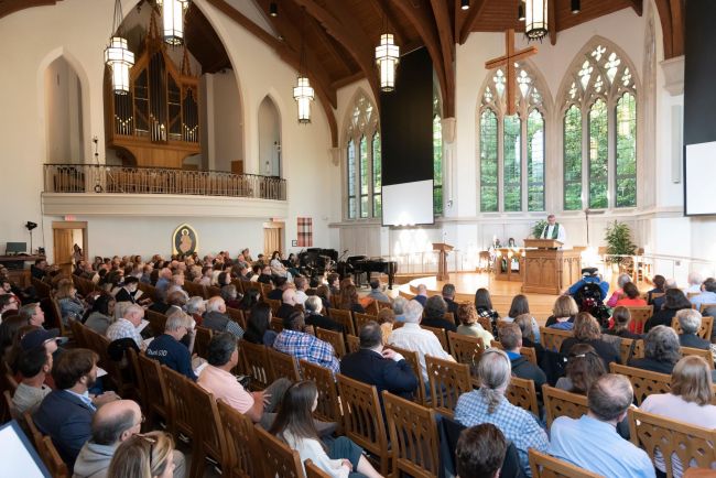 Convocation and Pastors' School gathering in Goodson Chapel